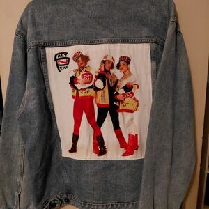 PacSun Blue Jean Jacket with Graphic Print